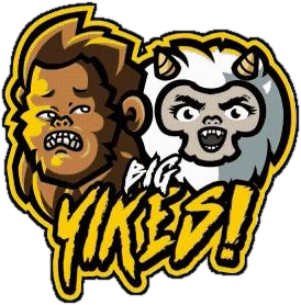 Bing and Beti above the Big Yikes logo